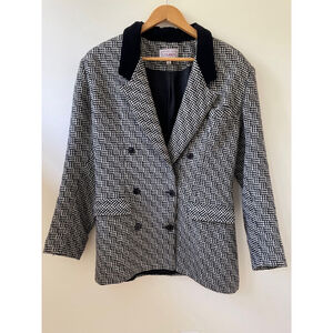 Louben vintage 100% wool oversized double breasted blazer
